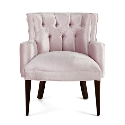 Tiffany Floral Blush Velvet Rosette Chair