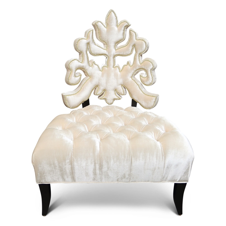 Arielle Tufted Ivory Chair