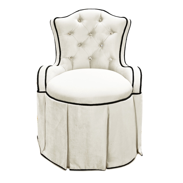Tufted Vanity Chair Hollywood Glam, Modern Vanity Chairs
