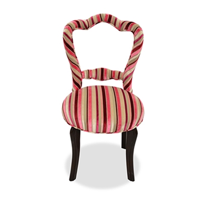 Candy Cane Stripe Velvet Accent Chair