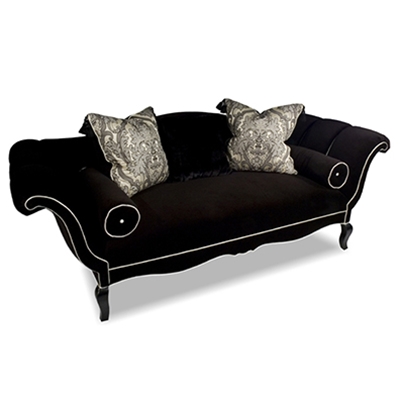 Duncan Fyfe Black Velvet Sofa