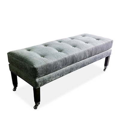 Haute House Home |  Ottomans and Benches | Button Tufted Bench