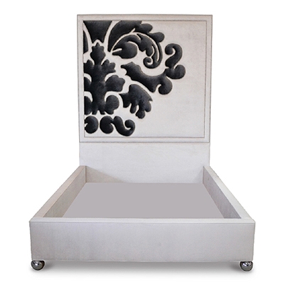 Belvedere White Damask Wall Bed