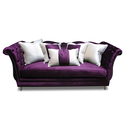 Gigi Purple Velvet Sofa