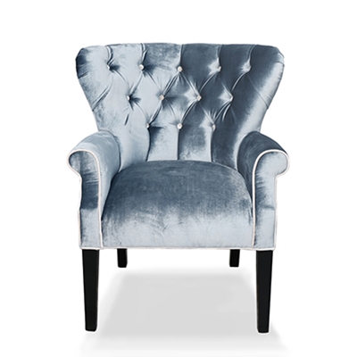 Paris Tufted Blue Velvet Chair