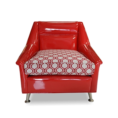 Elroy Red Vinyl Chair