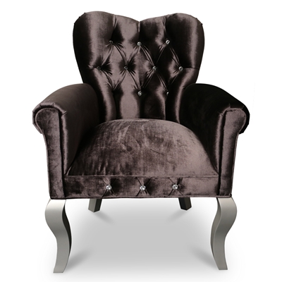Amour Black Velvet Chair Floor Sample
