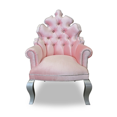 Baby Isabella Pink Velvet Chair