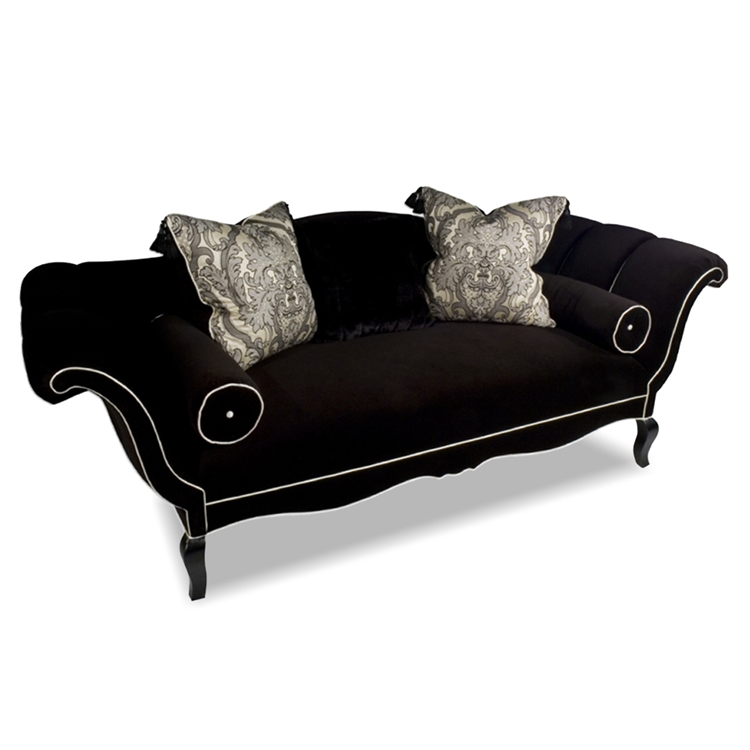 Duncan Fyfe Black Velvet Sofa