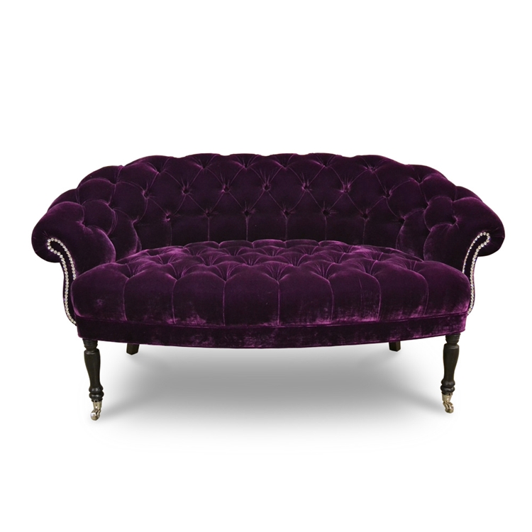 Sausalito Purple Settee - HauteHouseHome.com 